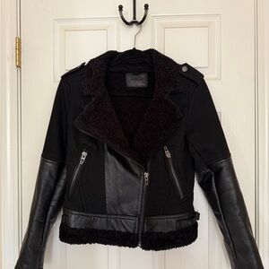 Women's Blank NYC Leather Sherpa Jacket